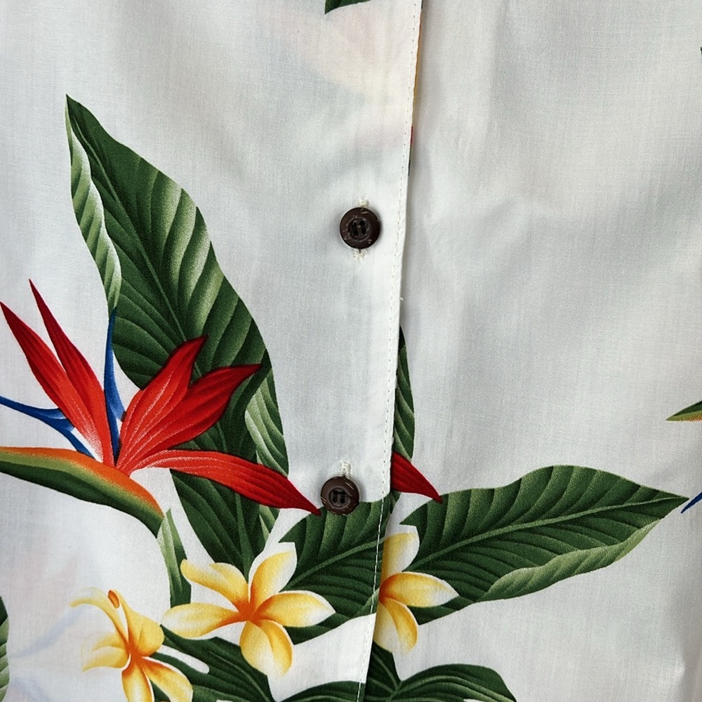 Puanani By RJC Women’s Birds Of Paradise Floral Hawaiian Shirt Medium - Picture 2 of 6